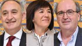 Antonio Largo, Helena Castán y José Ramón González, los tres candidatos a rector de la UVa