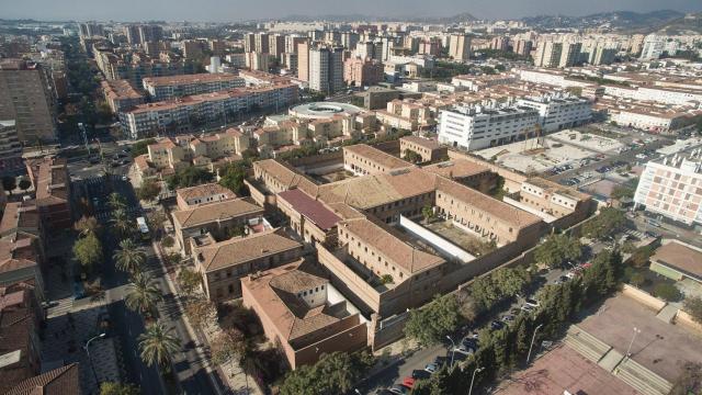 Vista aérea de la antigua prisión de Cruz de Humilladero, en Málaga.