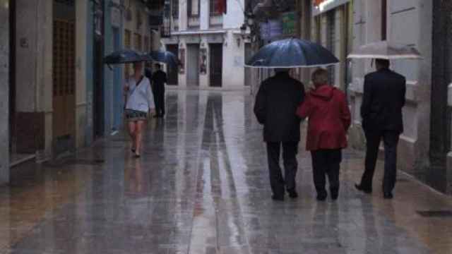La lluvia en Málaga.