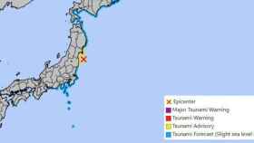 Alerta d tsunami en Japón tras un terremoto de magnitud 7,3 en Fukushima