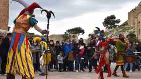 Espectáculo circense en el Castillo de Santa Bárbara, hace unas semanas.