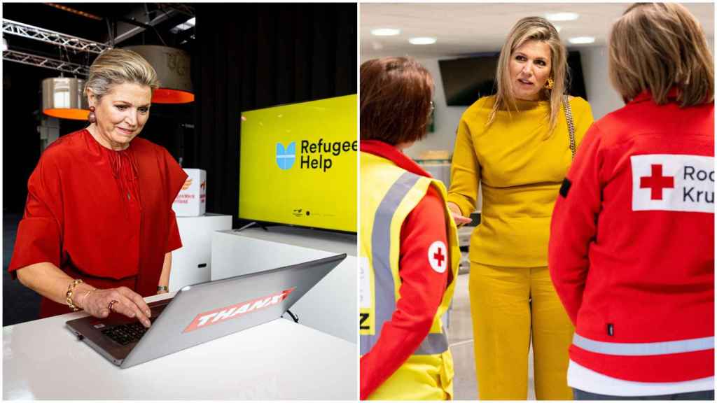 Máxima ha escogido los tonos rojos y amarillos que están ligados a las ayudas a los refugiados.