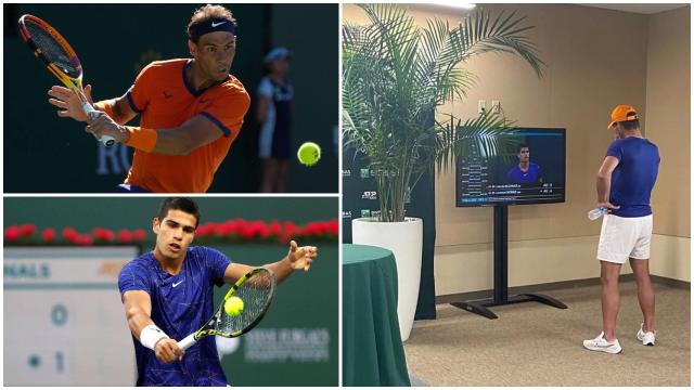 Rafa Nadal y Carlos Alcaraz, en Indian Wells