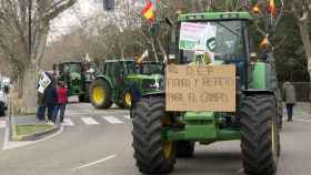 Una tractorada en el centro de Valladolid (Europa Press).