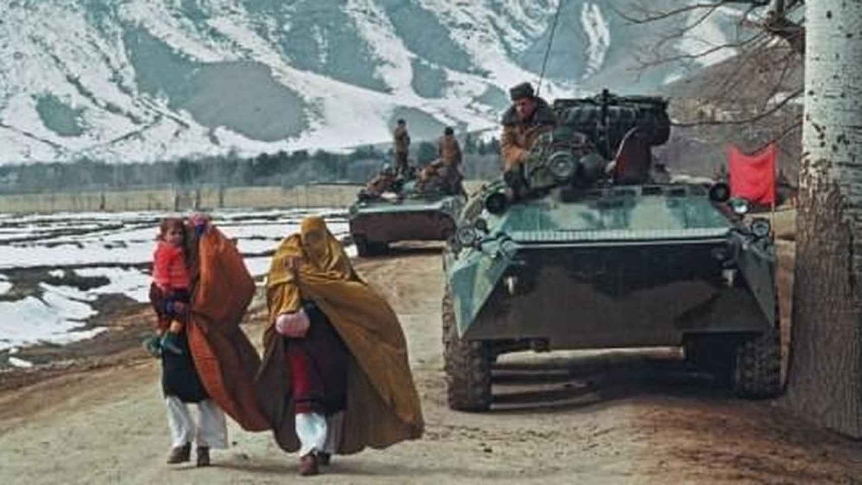 Soldados soviéticos en Afganistán.