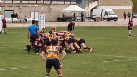 León contra Salamanca Rugby Club en el partido de ida de la Final