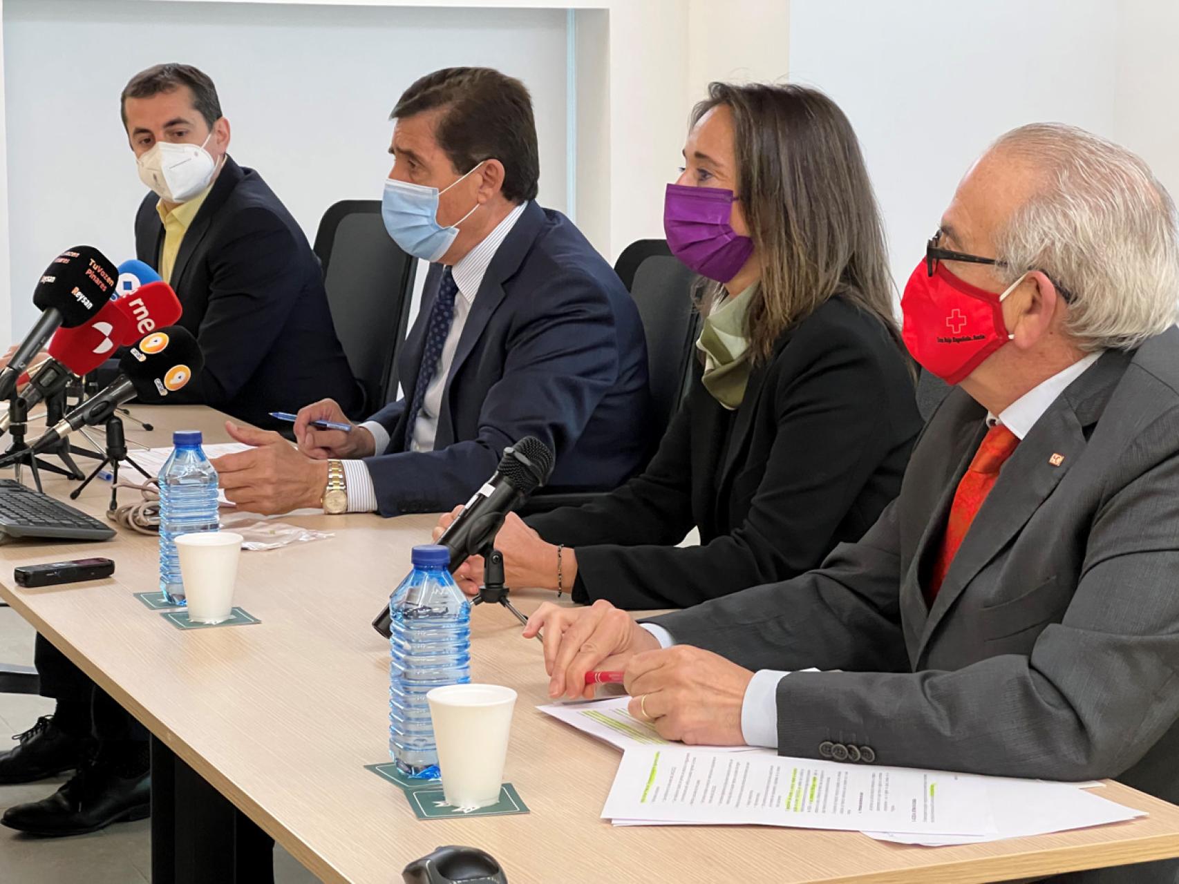 Acto de presentación del acto solidario de Caja Rural de Soria, Cruz Roja y Cáritas Diocesana