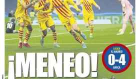 La portada del periódico Mundo Deportivo (lunes, 21 de marzo del 2022): ¡Meneo!