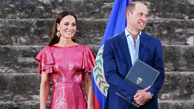 Kate Middleton y el príncipe Guillermo en su último acto en Belice.