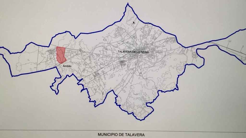 Ubicación prevista para el centro de datos de Meta en Talavera