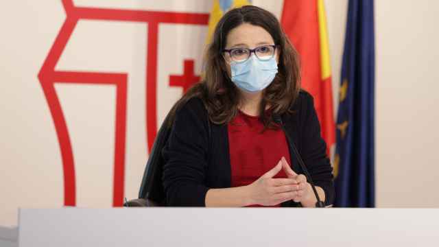 La vicepresidenta valenciana, Mónica Oltra, en una rueda de prensa reciente.