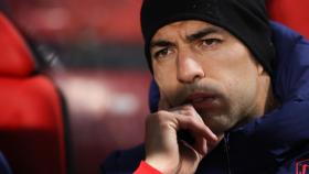Luis Suárez, en el banquillo del Atlético de Madrid