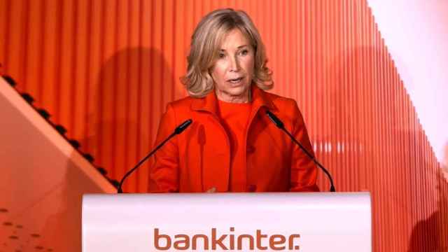 La consejera delegada de Bankinter, María Dolores Dancausa, durante la junta general de accionistas de 2022,