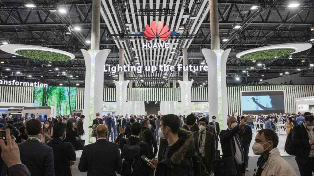 Stand de Huawei en la edición de 2022 del Mobile World Congress (MWC) de Barcelona.