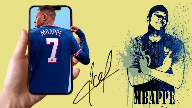 Fotomontaje de Kylian Mbappe