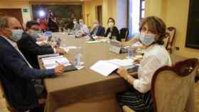 Dolores Delgado preside la reunión del Consejo Fiscal celebrada en julio de 2021 en La Coruña./