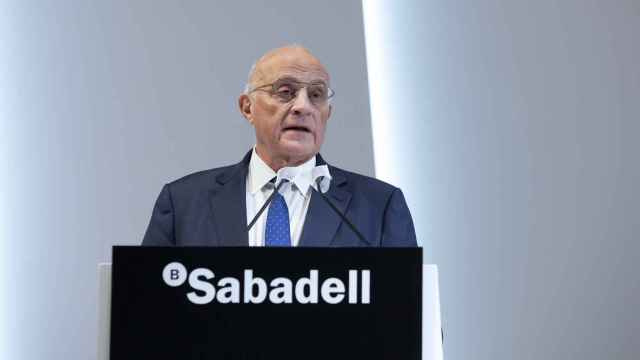 Josep Oliu, presidente de Sabadell, durante la junta general de accionistas de 2022.