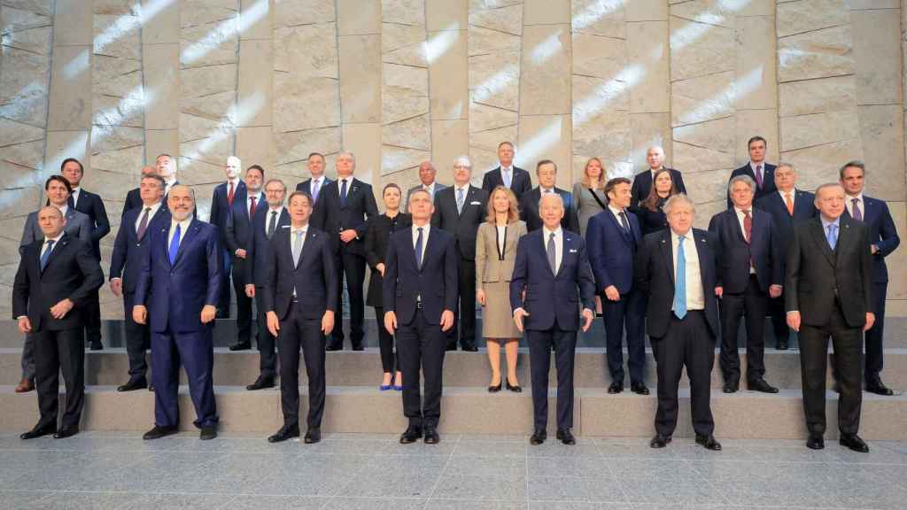 La foto de familia de los líderes de la OTAN en Bruselas