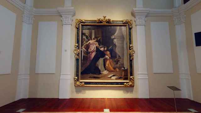 La tentación de Santo Tomás de Aquino en el Museo Diocesano de Orihuela.