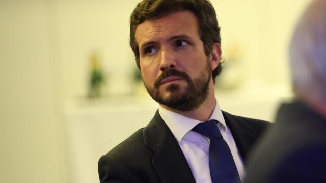 Pablo Casado en la cumbre del Partido Popular Europeo en Versalles, Francia, el pasado 10 de marzo.