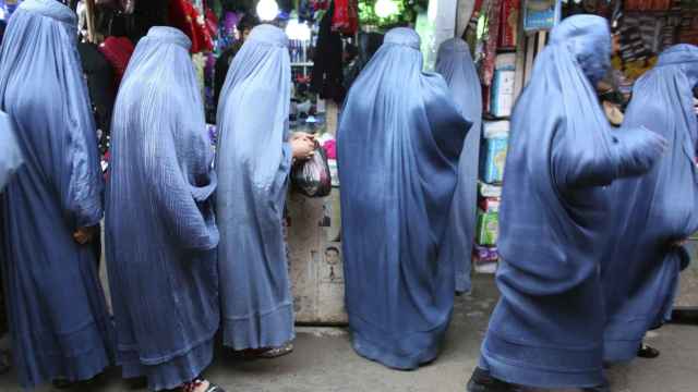 Mujeres en un mercado de Afganistán.