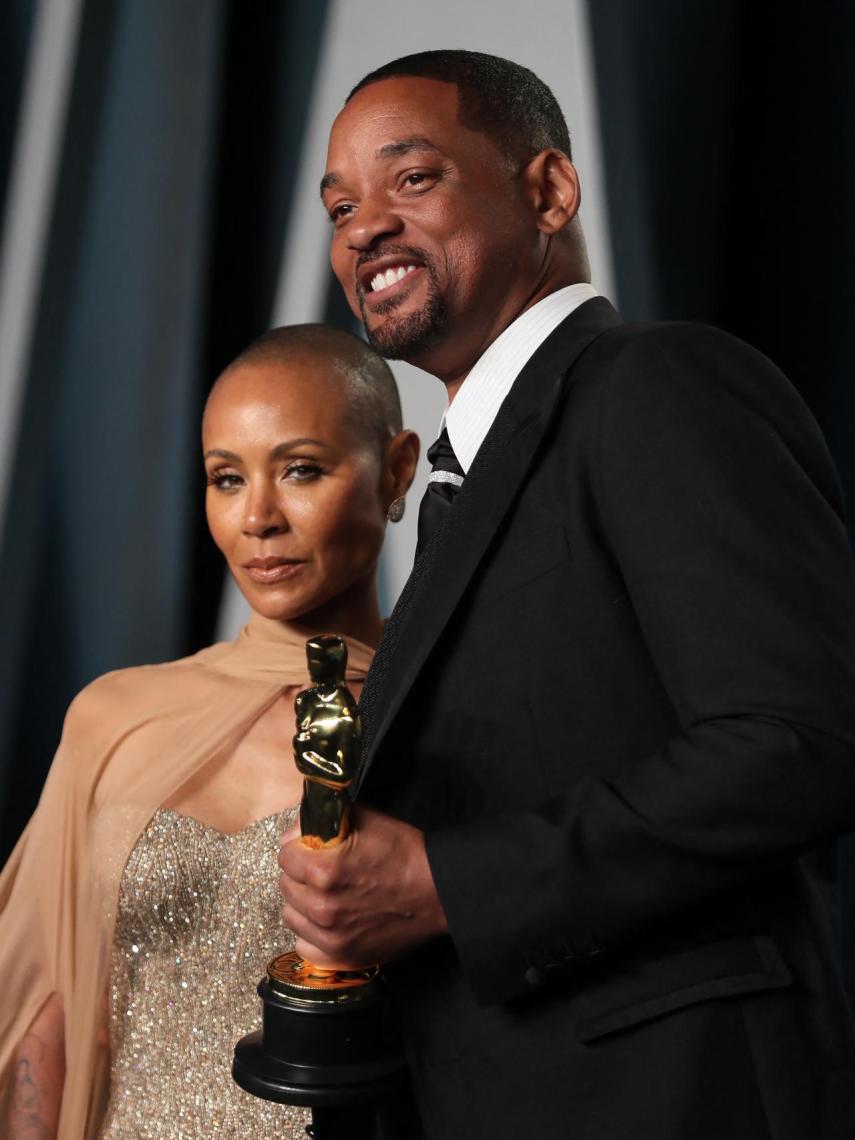 Jada Pinkett y Will Smith en la fiesta de Vanity Fair posterior a la gala de los Oscar.