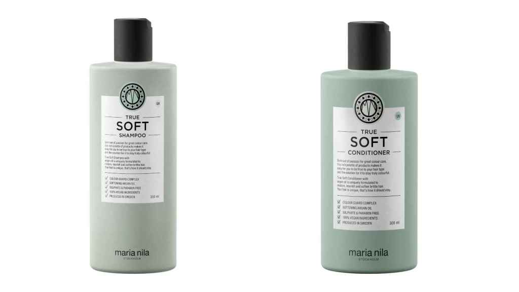 El True Soft Shampoo y el True Soft Conditioner de Maria Nila.