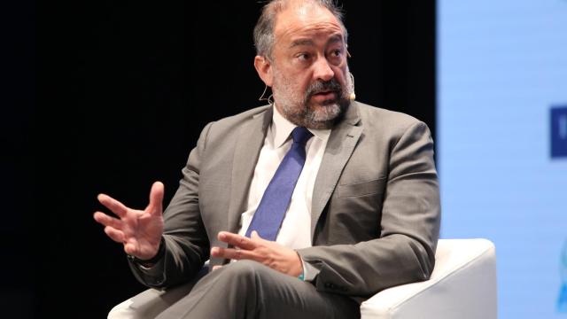 Julián Garde, rector de la Universidad de Castilla-La Mancha, el pasado febrero en el Foro Económico Español. Foto: Óscar Huertas