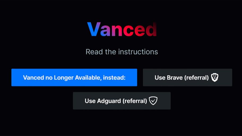 Vanced's website