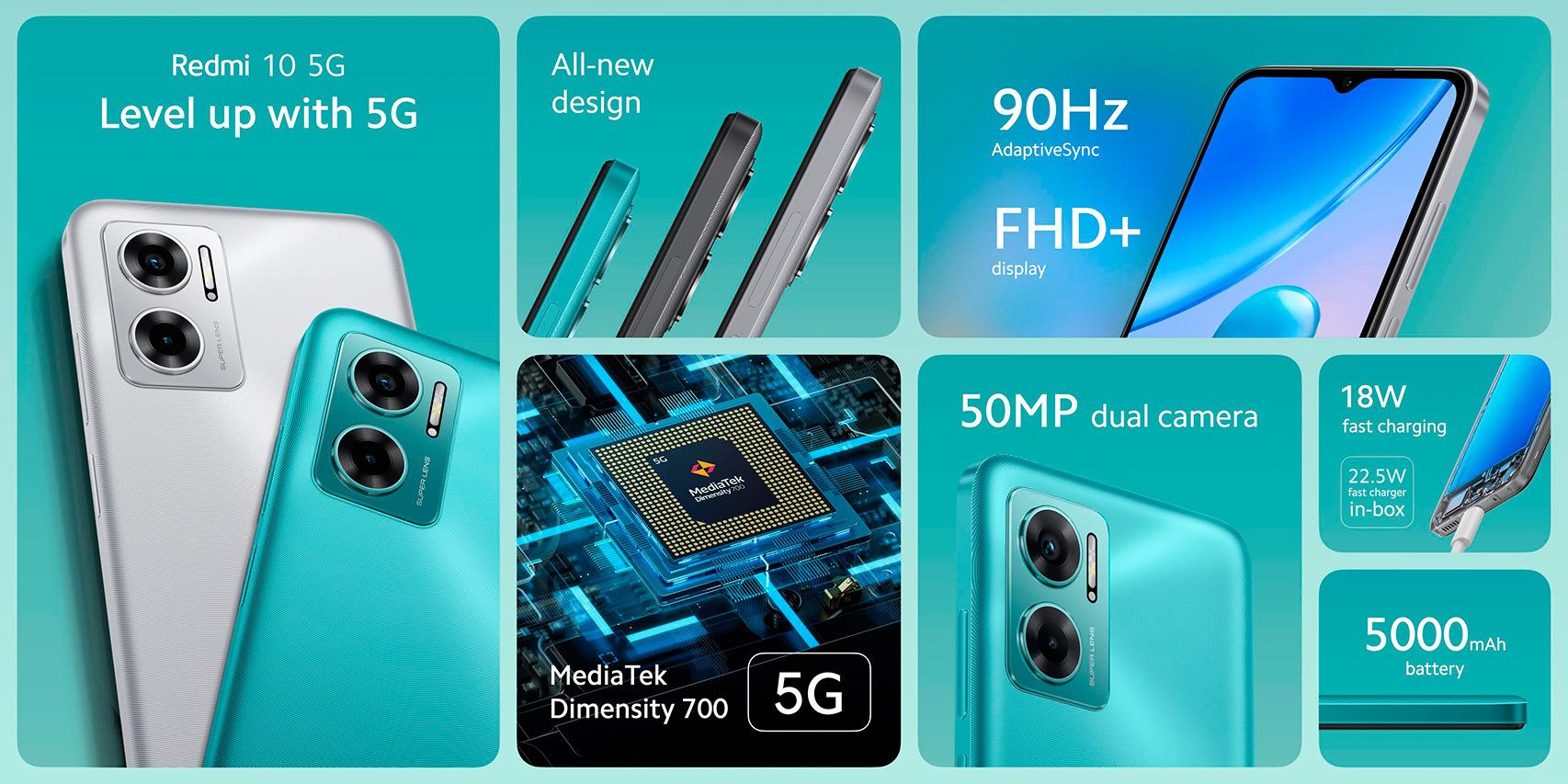 Nuevo Redmi 10 5G: características y precio del móvil con cámara dual de 50  Mpx