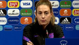 Alexia Putellas, en rueda de prensa de la Women's Champions League