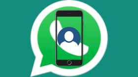Montaje con el logo de WhatsApp