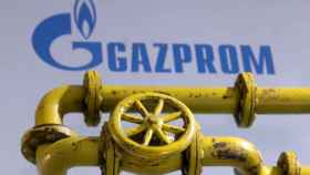 El logo del monopolio del gas ruso, Gazprom.