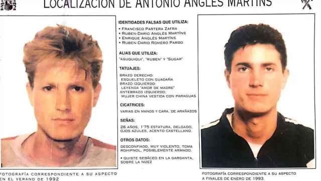 Cartel de Antonio Anglés difundido por la Interpol.