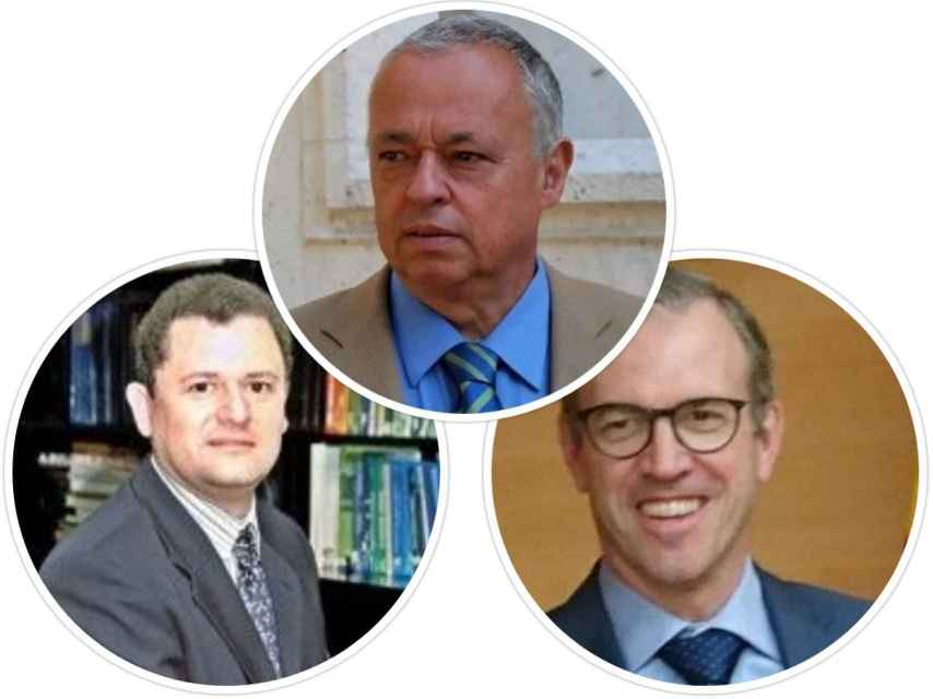 Los nuevos consejeros de Vox en Castilla y León: Gonzalo Santonja, Gerardo Dueñas y Manuel Veganzones.