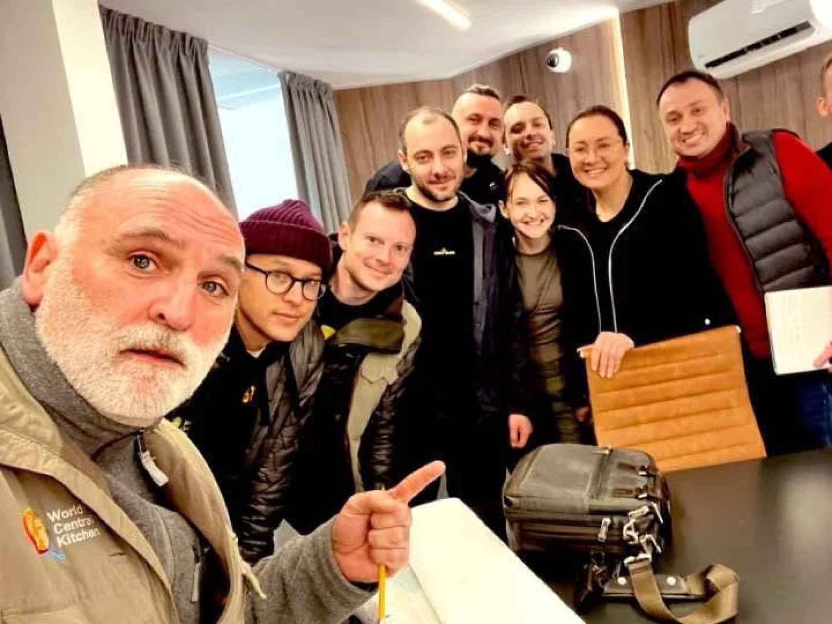 José Andrés este jueves en una reunión en Kiev.