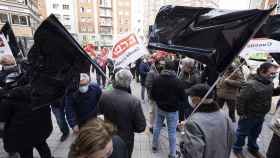 Movilización de los sindicatos en Valladolid contra los accidentes laborales / Ical
