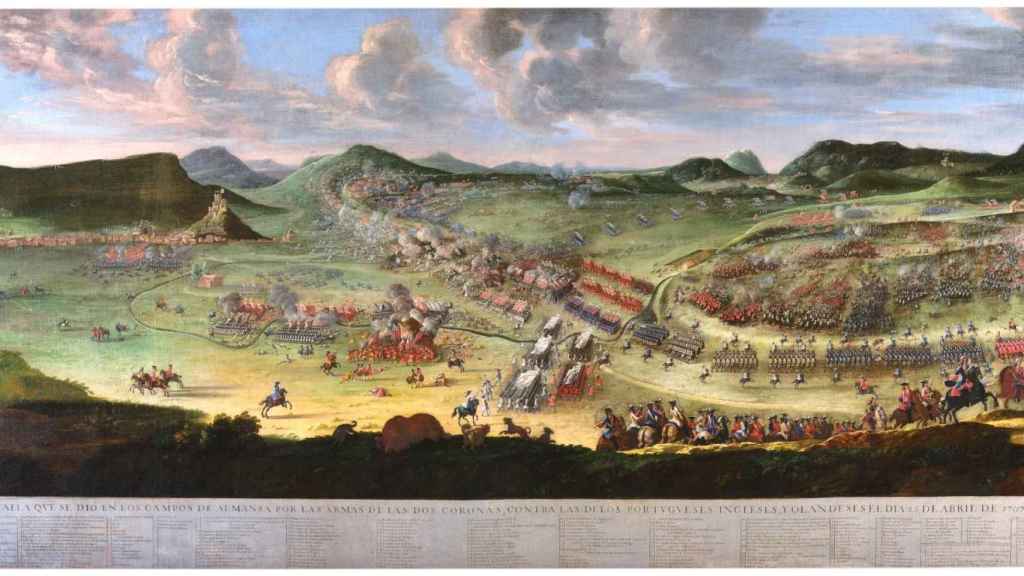 La batalla de Almansa (1709) en un lienzo de Buonaventura Ligli. / Museo del Prado