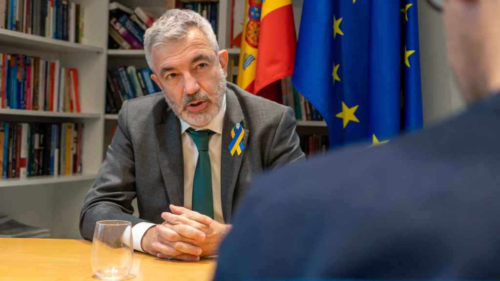 Luis Garicano, líder de la delegación de Cs en el Parlamento Europeo y portavoz económico de Renew, entrevistado en Bruselas.