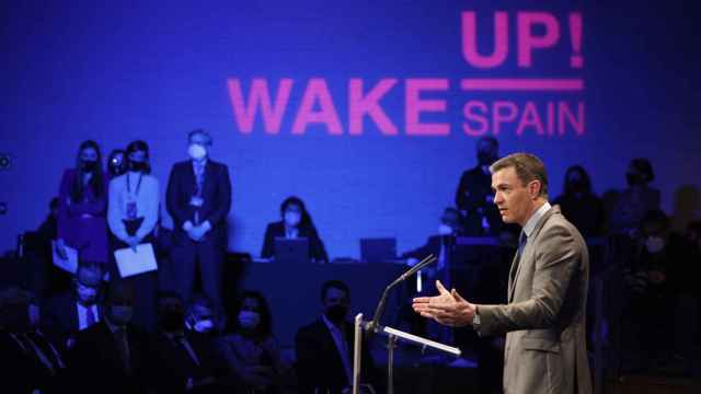 El presidente del Gobierno, Pedro Sánchez, en la inauguración del 'Wake UP, Spain!'.