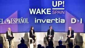 Imagen de la mesa redonda 'El diálogo social como herramienta en las crisis económicas', en la primera jornada del 'Wake Up, Spain!'.