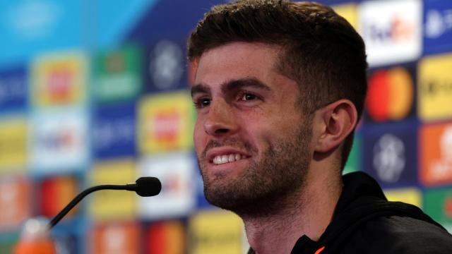 Christian Pulisic, en rueda de prensa de la Champions League con el Chelsea