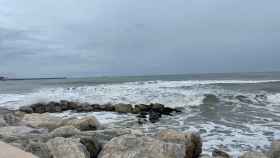 La playa de la Misericordia, tras el temporal de levante