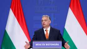El primer ministro húngaro, Viktor Orbán, durante su rueda de prensa de este miércoles