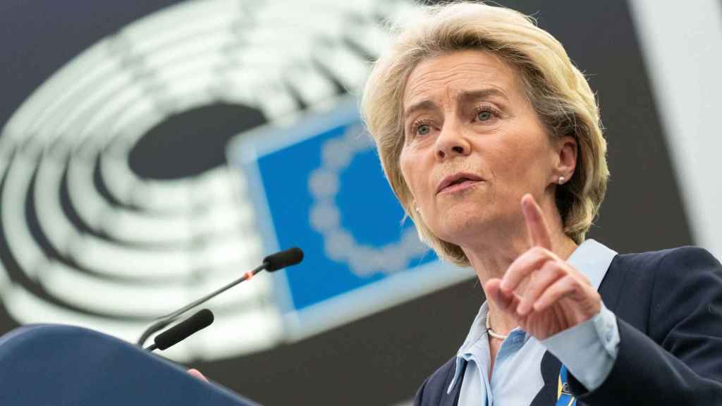 Ursula von der Leyen, durante su intervención este miércoles en el Parlamento Europeo