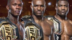 Israel Adesanya, Kamaru Usman y Francis Ngannou, luchadores africanos de la UFC