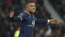 Kylian Mbappé, en un partido del PSG de la temporada 2021/2022