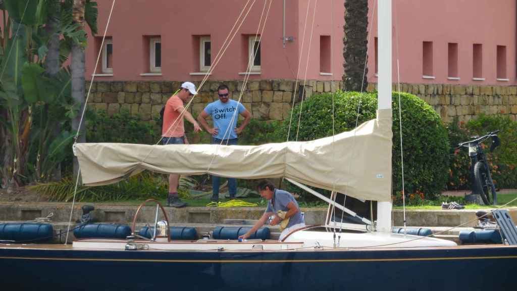 El velero que Luis Medina compró con lo cobrado como comisión en un contrato sanitario, el pasado agosto en Marbella.