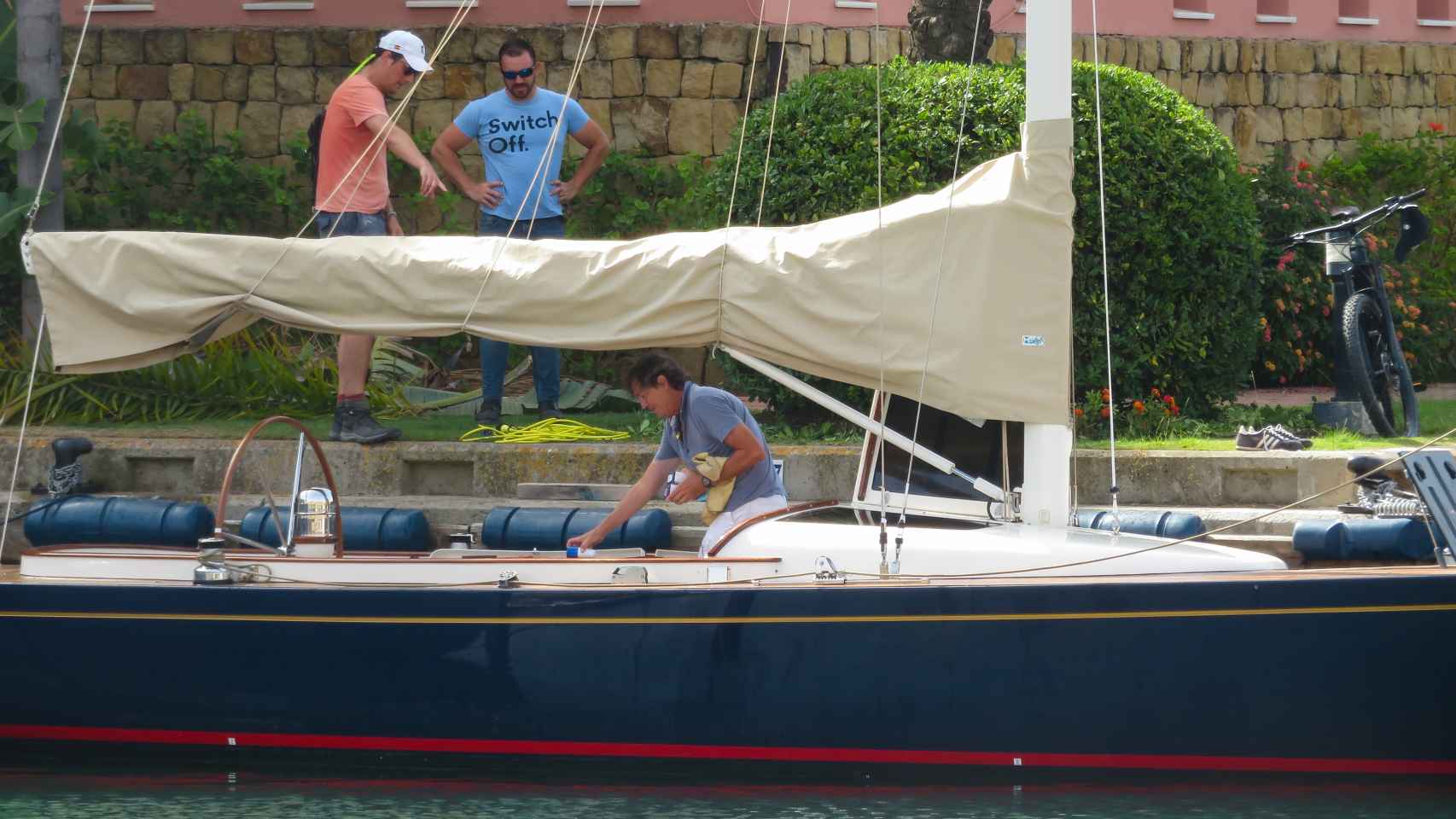 El velero que Luis Medina compró con lo cobrado como comisión en un contrato sanitario, el pasado agosto en Marbella.