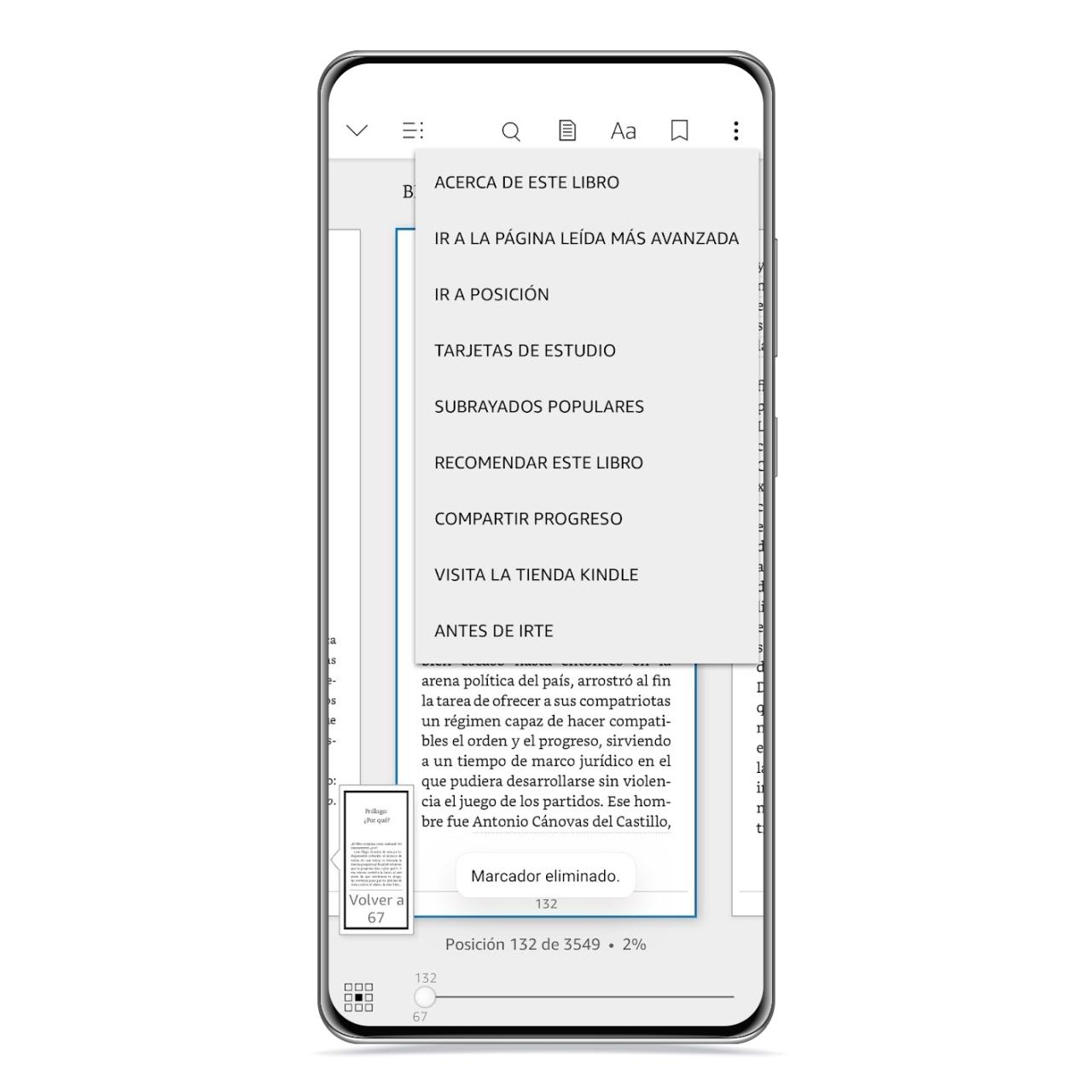 Options on Kindle